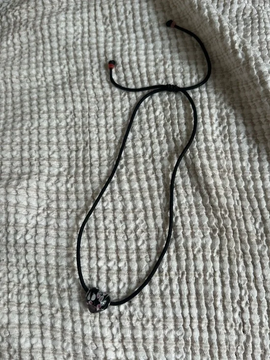 Free People Sinatra Choker in Black Floral Bohemian Glass Pendant Necklace - Picture 2 of 5